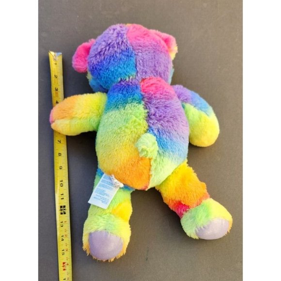 Build A Bear Rainbow Tie Dye Neon Teddy - Picture 6 of 12